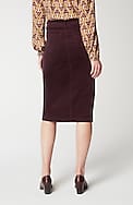 slit-hem corduroy skirt