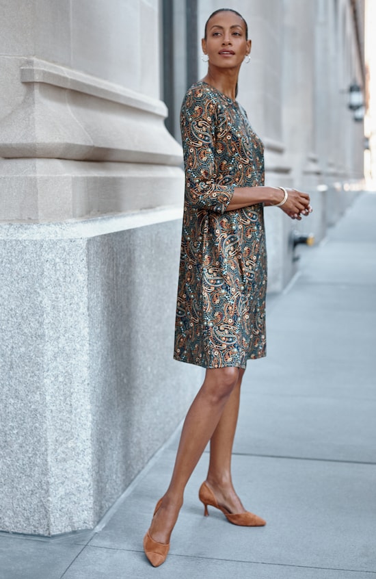 Wearever Knit Pleat-Back Dress