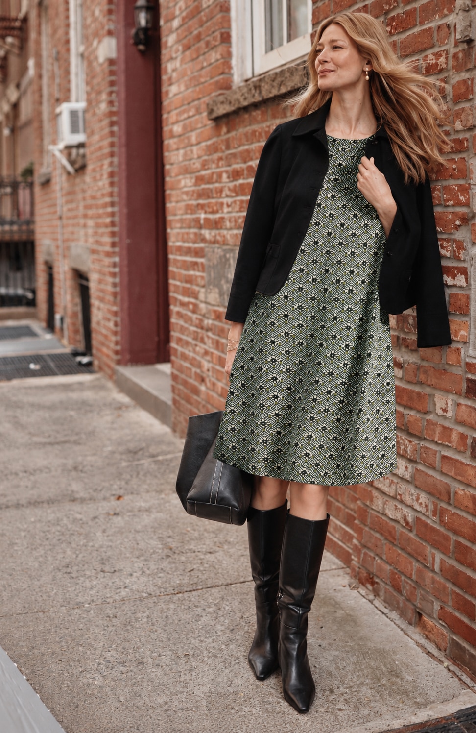 WE KNIT PLEAT-BACK DRESS | JJill