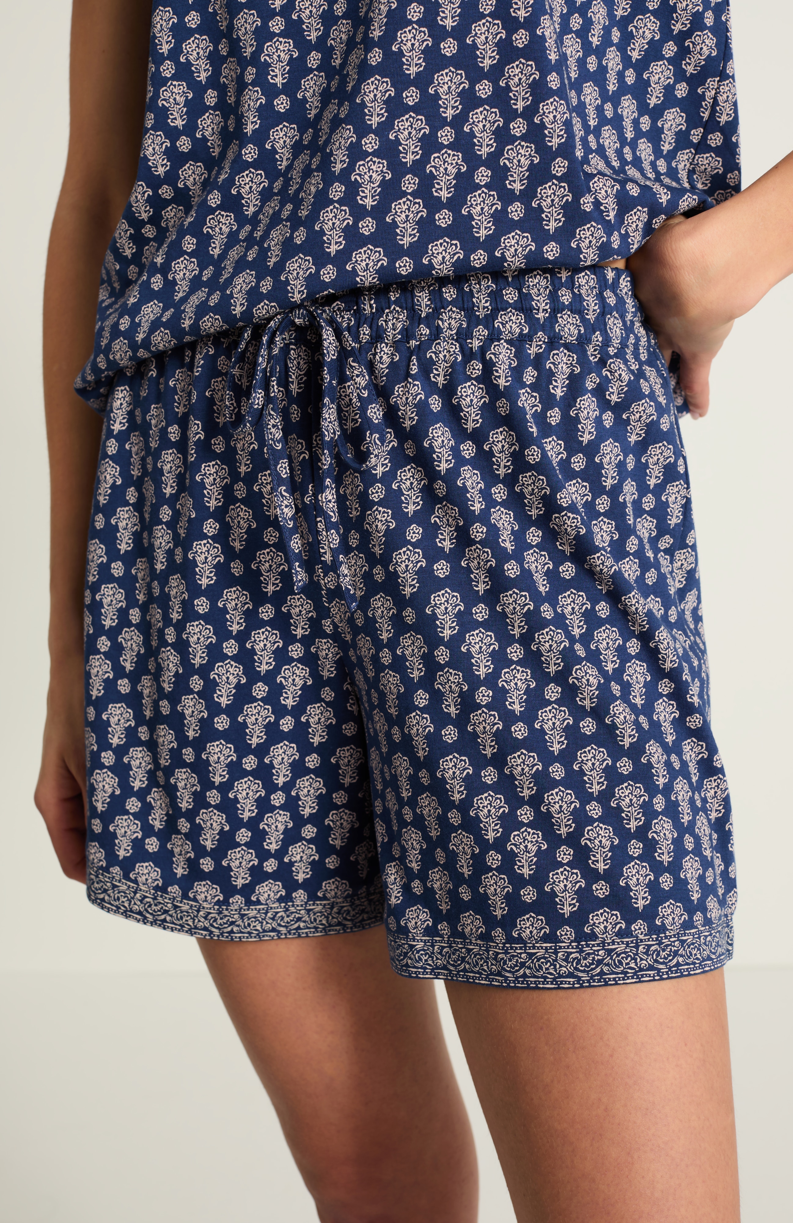 sleep ultrasoft tie-waist shorts