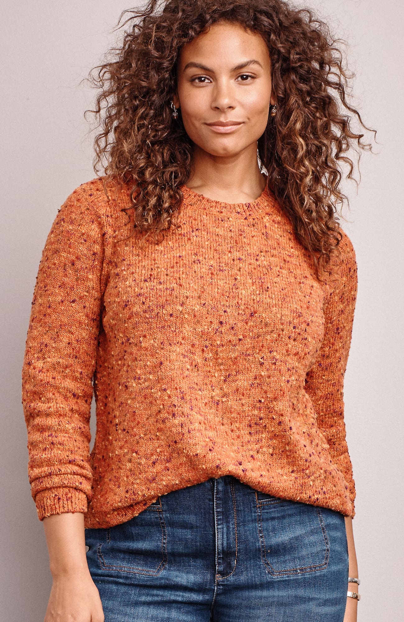 Jjill J.jill Harvest Moon Sweater In Pumpkin Spice Multi