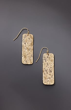 Image for Hammered Bar Earrings