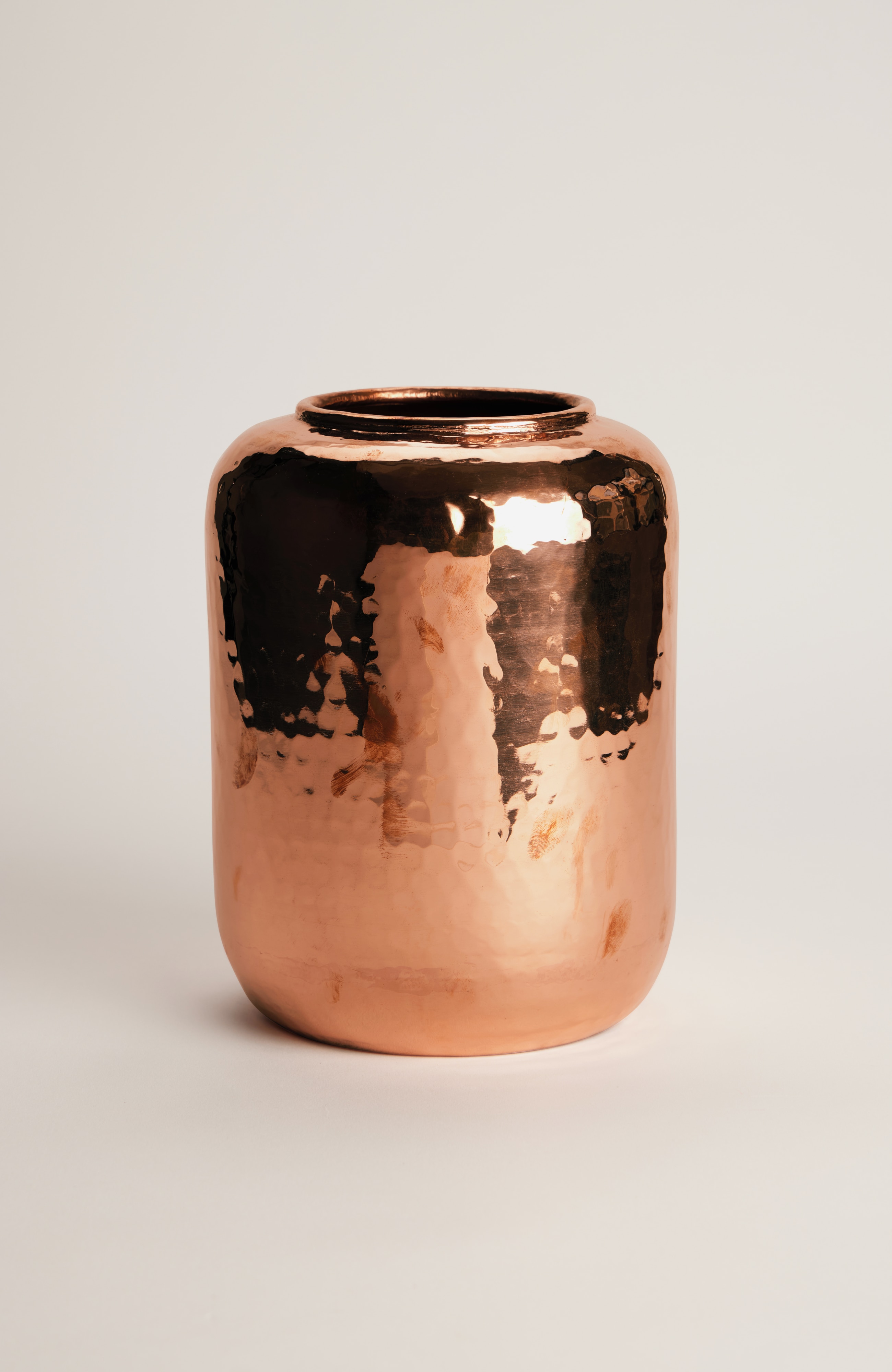 elements small hammered-copper vase