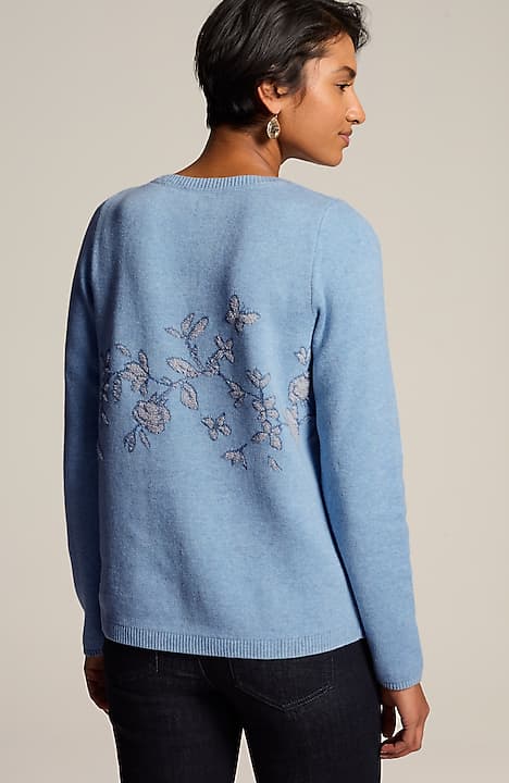 climbing vines jacquard sweater