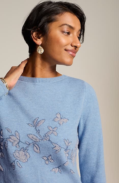 climbing vines jacquard sweater