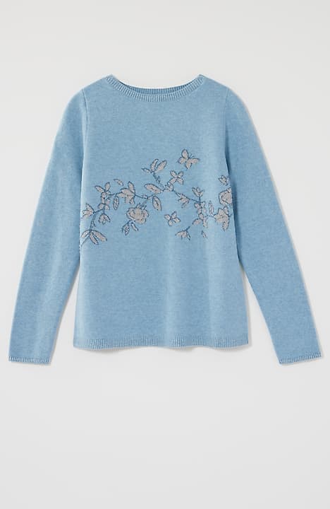 climbing vines jacquard sweater