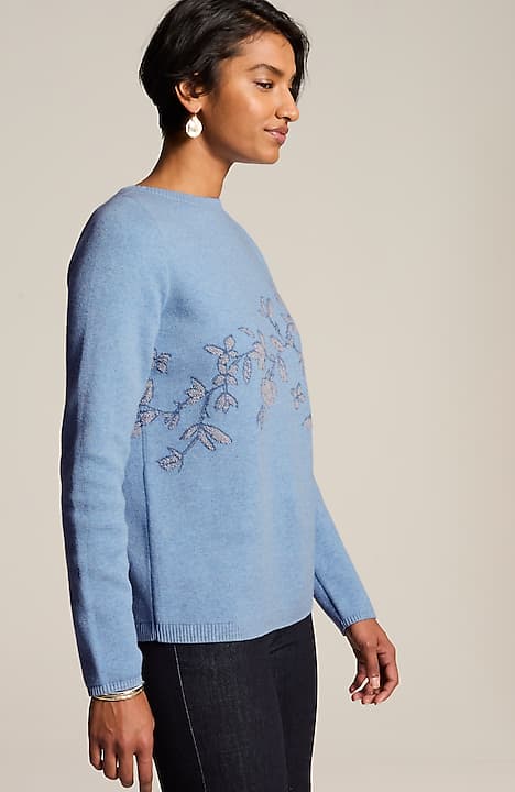 climbing vines jacquard sweater