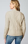 double-breasted cabled cardi