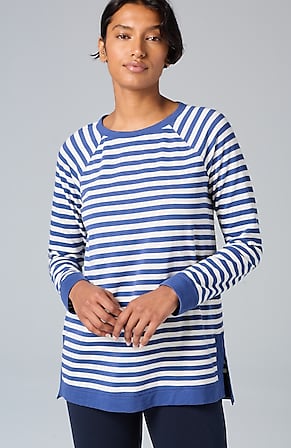 Image for Fit French Terry Stepped-Hem Tunic