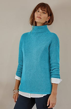 Image for Textured Funnel-Neck Sweater
