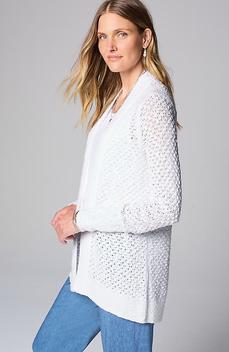 light textured high-low cardi