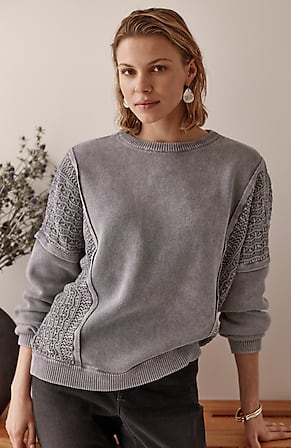 Image for Pure Jill Stonewashed Textured Sweater