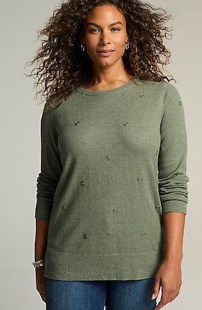 Image for Dot-Embroidered Sweater