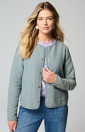 Image for Pure Jill Indigo Patch-Pocket Jacket