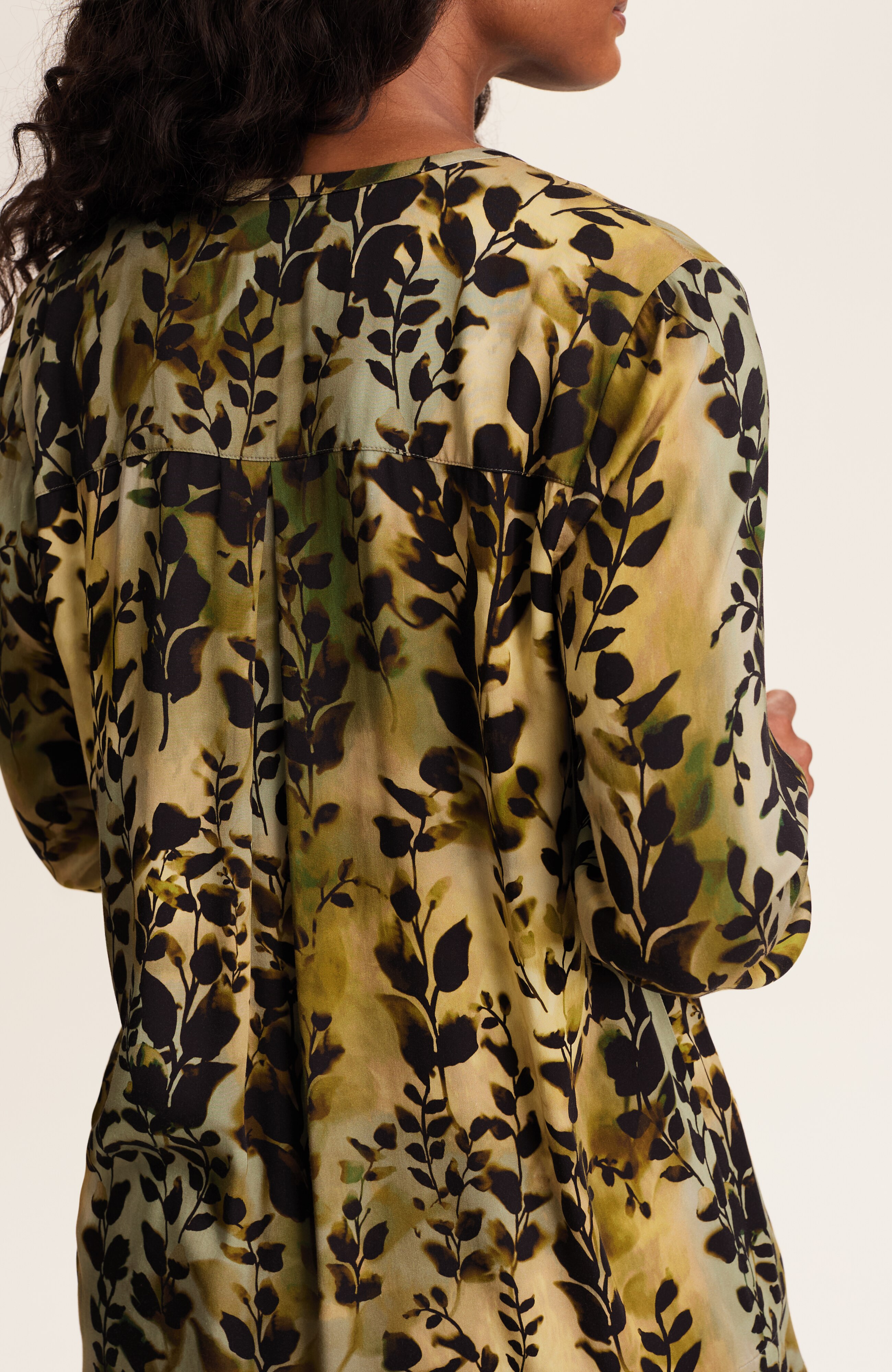 pure jill printed a-line top