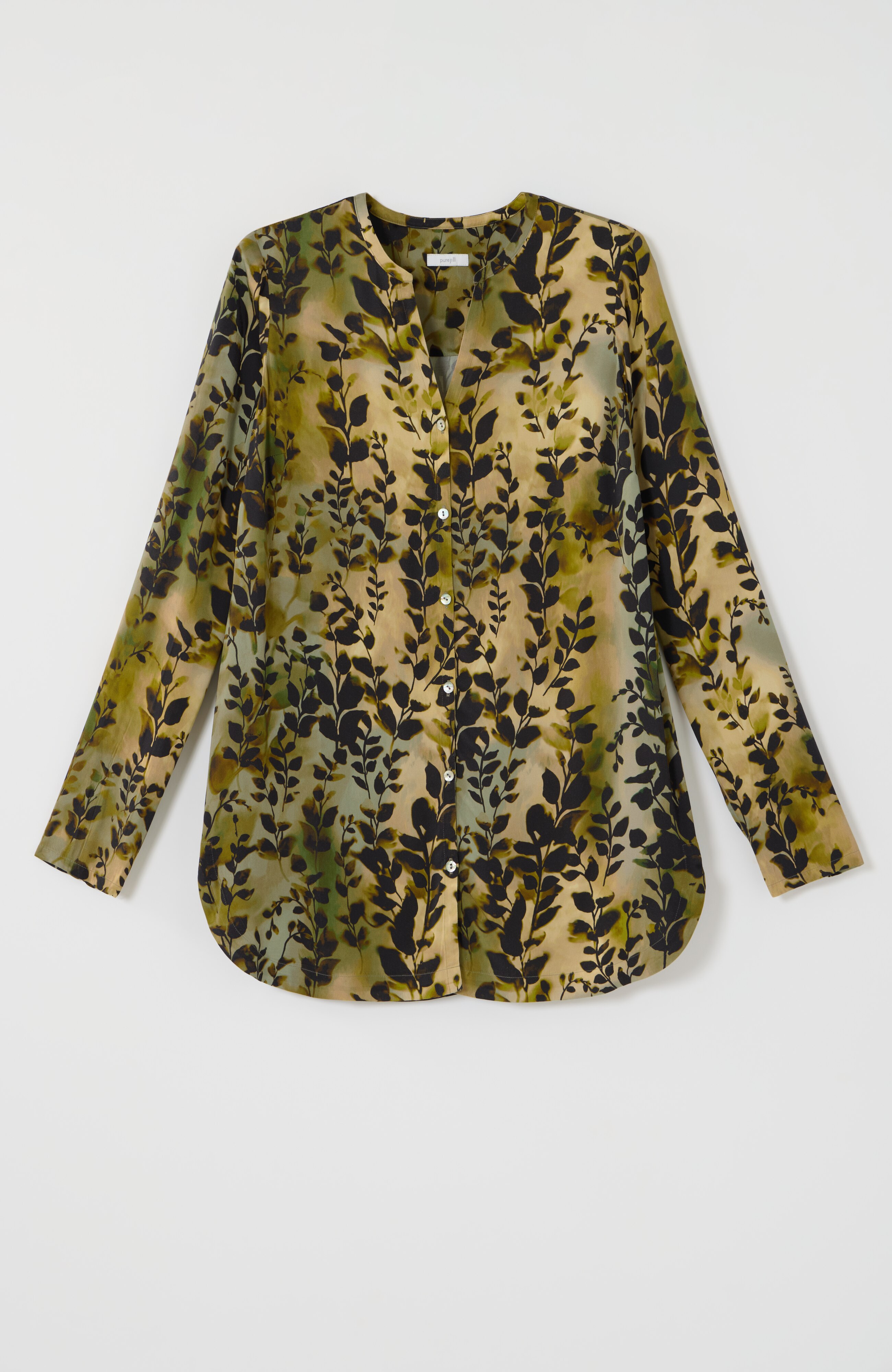 pure jill printed a-line top