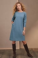 pure jill diagonal-knit seamed dress