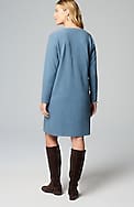 pure jill diagonal-knit seamed dress