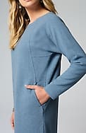 pure jill diagonal-knit seamed dress