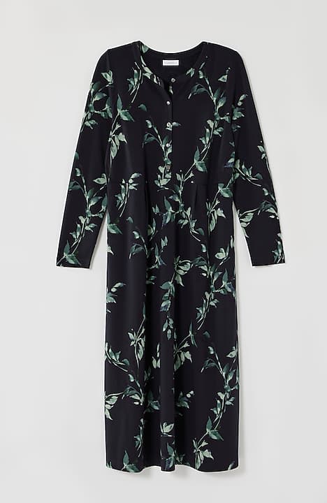 pure jill printed-knit midi dress
