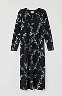 pure jill printed-knit midi dress