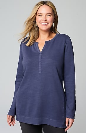Image for Pure Jill Tea-Dyed Seamed Tunic
