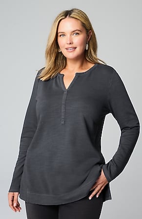 Image for Pure Jill Tea-Dyed Seamed Tunic