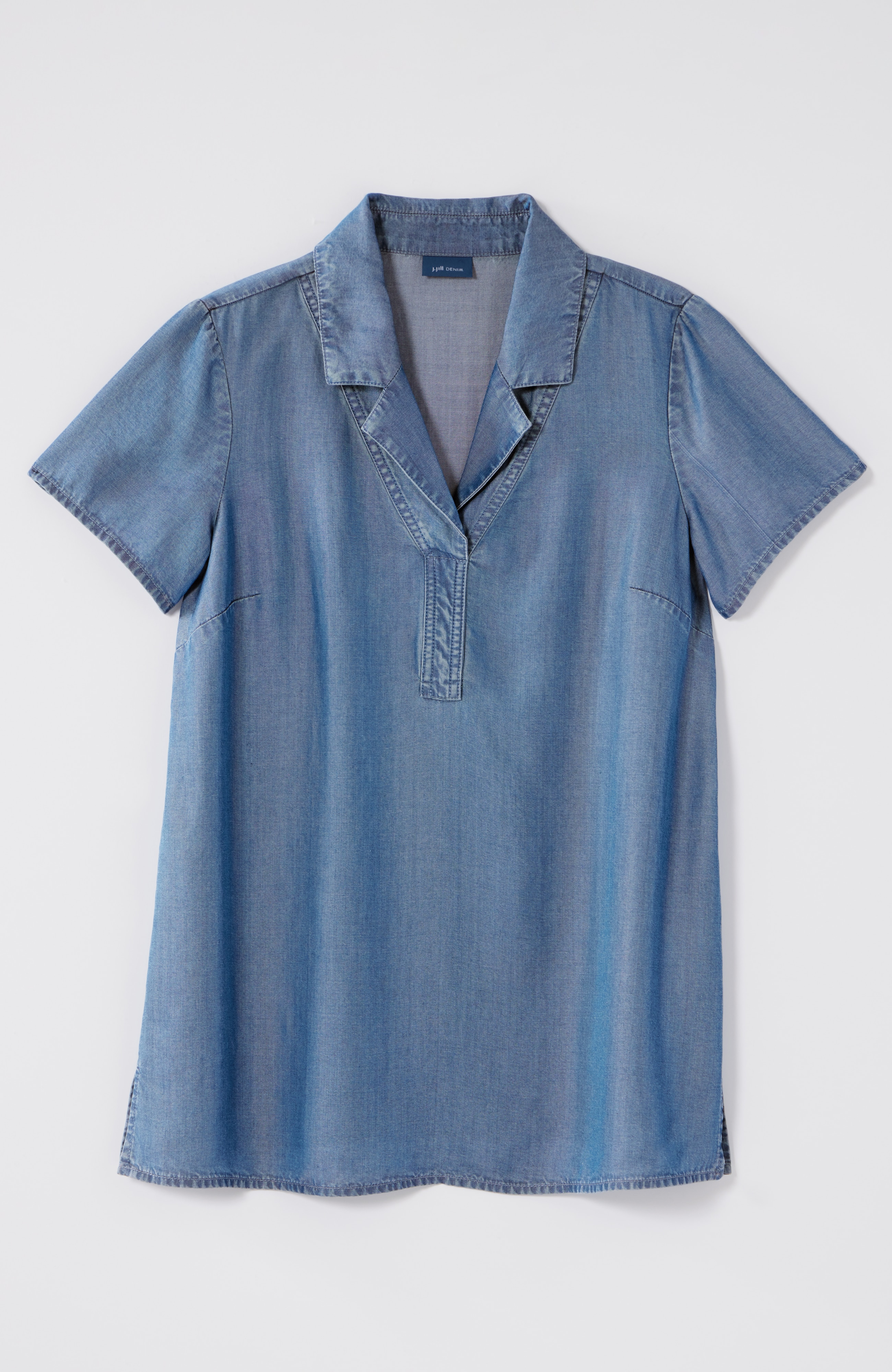 indigo collared top