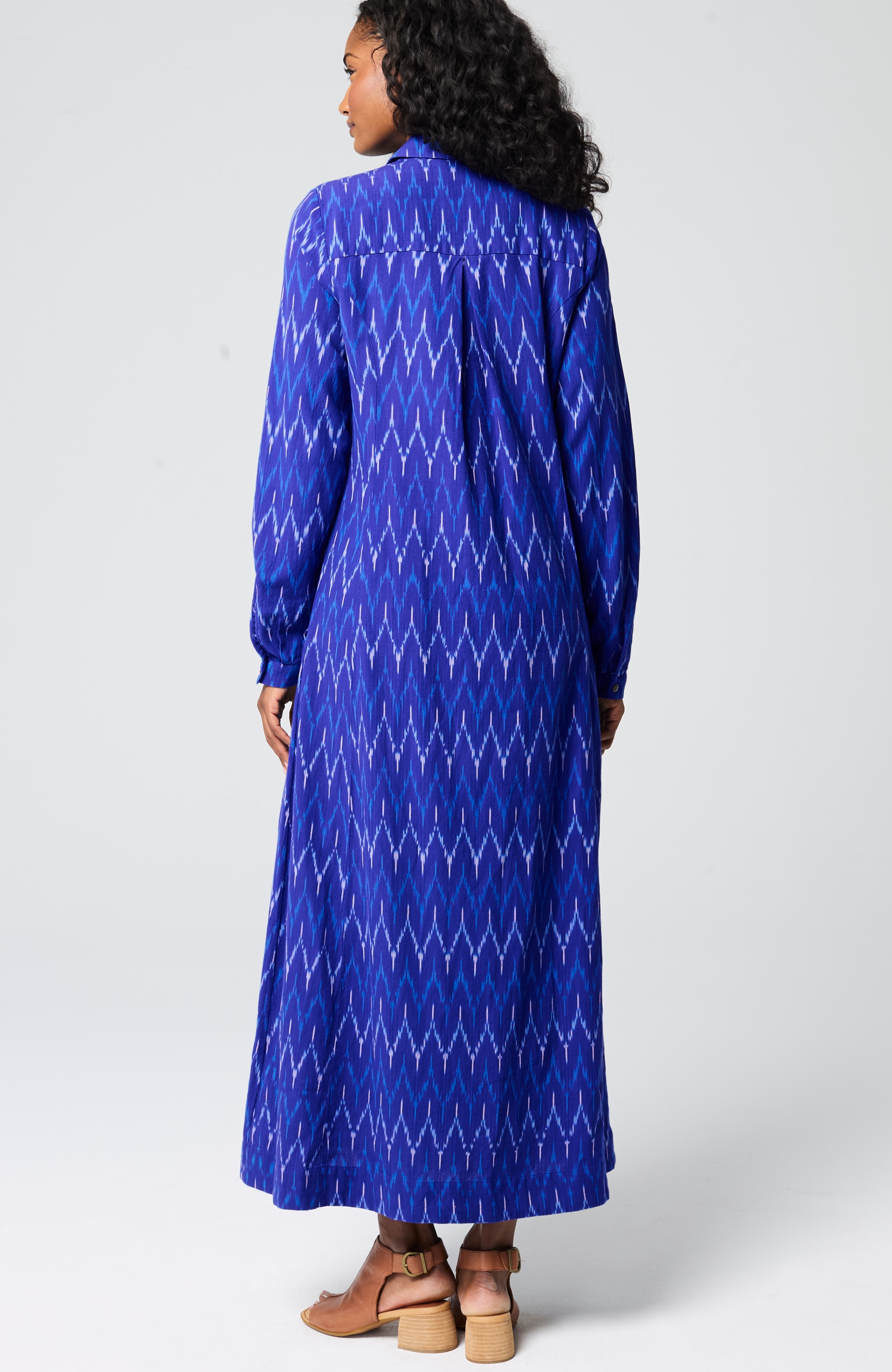 pure jill ikat maxi shirtdress