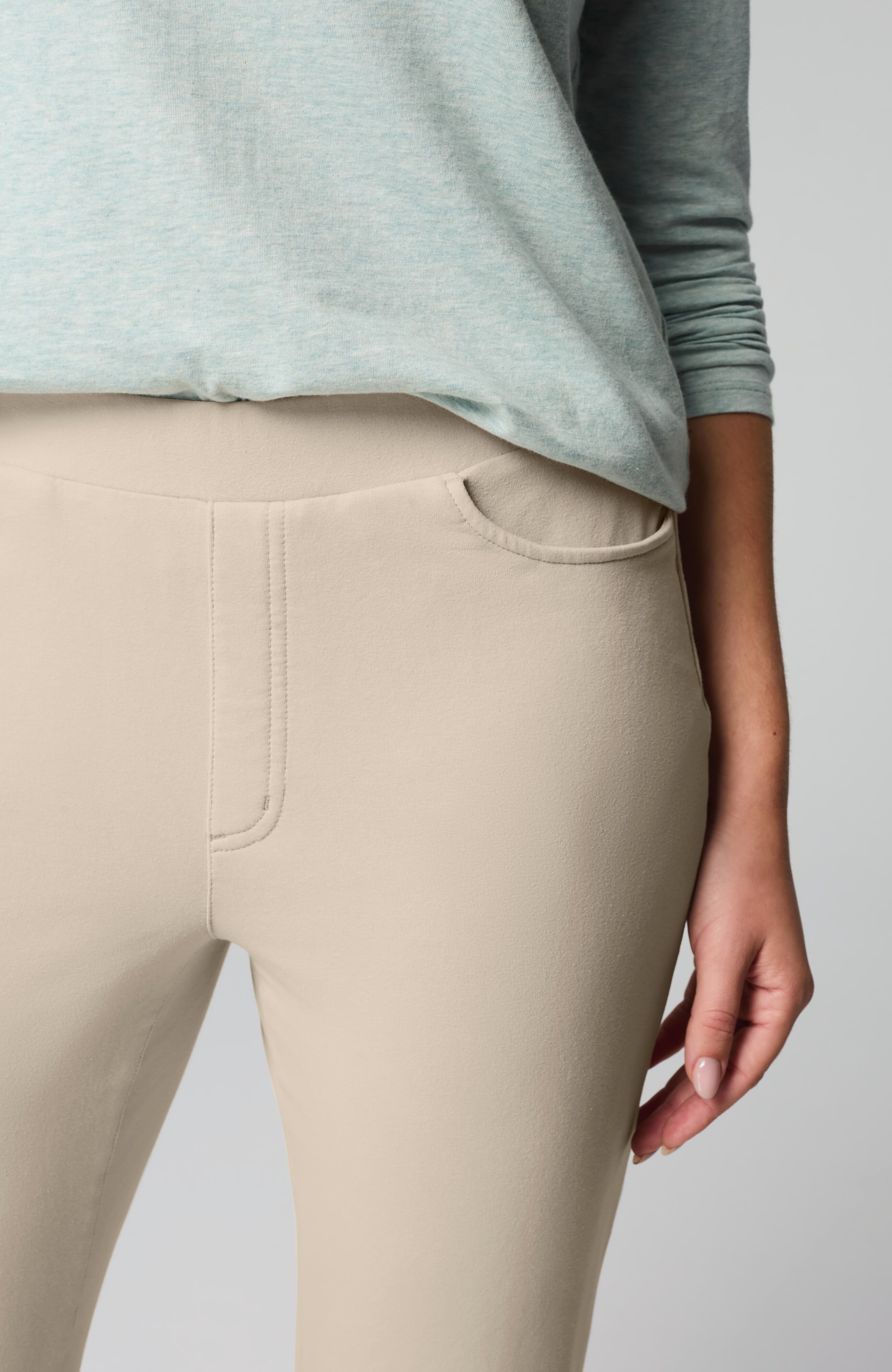 pure jill french terry straight-leg jeans