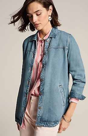 Image for Soft Denim Shirttail Jacket