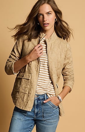 Image for Quilted Zip-Front Jacket