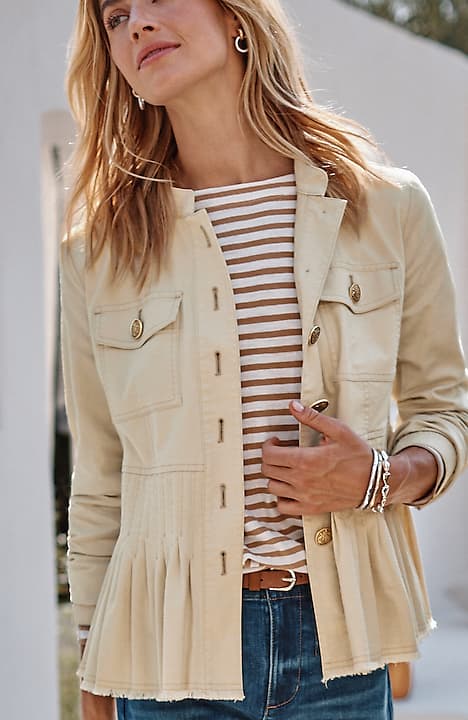 Military Peplum Jacket JJill