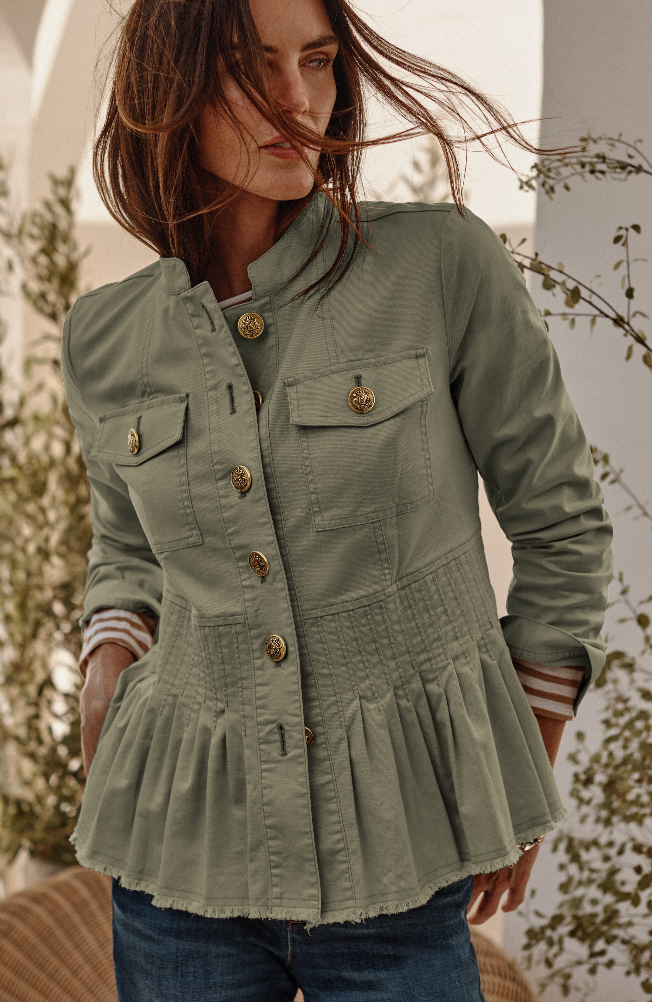 Military Peplum Jacket JJill
