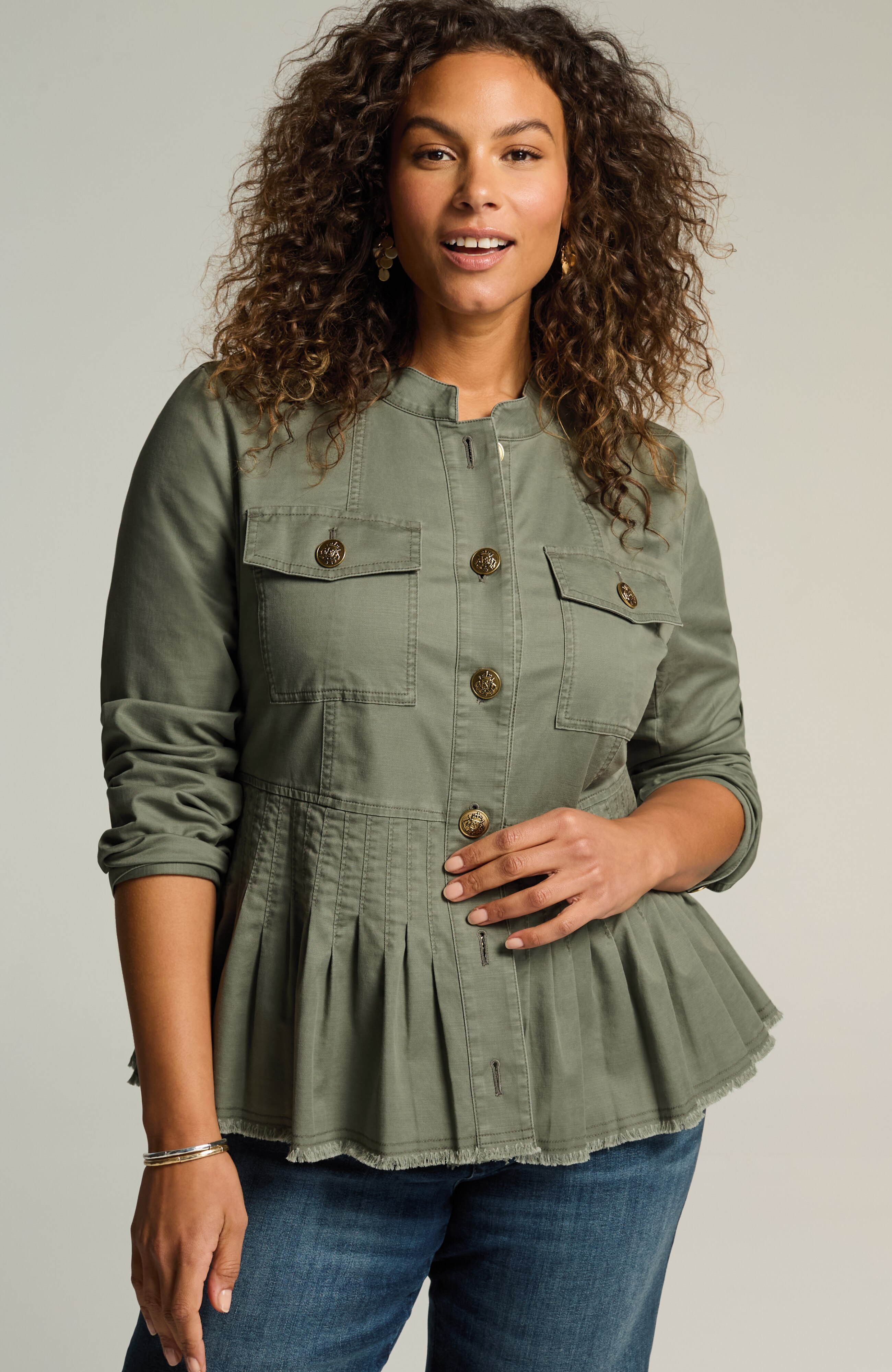 MILITARY PEPLUM JACKET | JJill