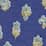 majestic blue paisley stamp