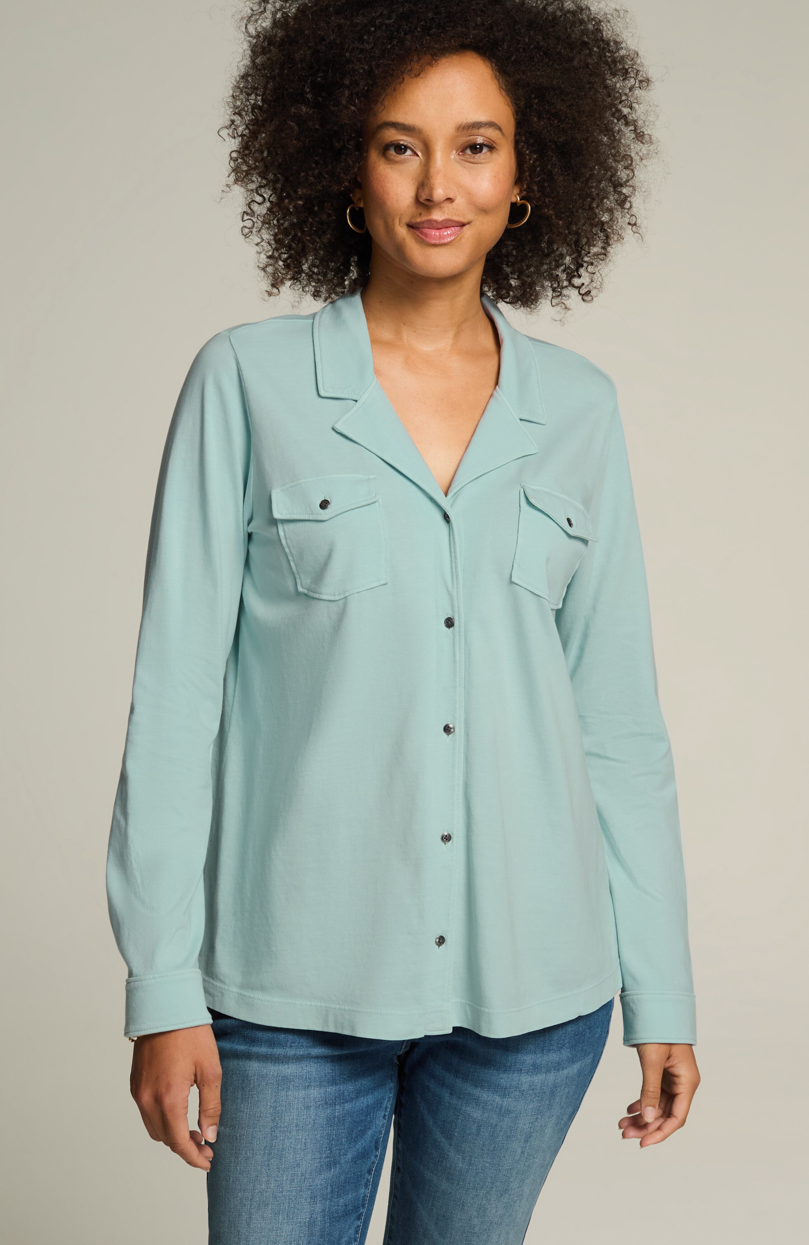 KNIT CAMP SHIRT | JJill