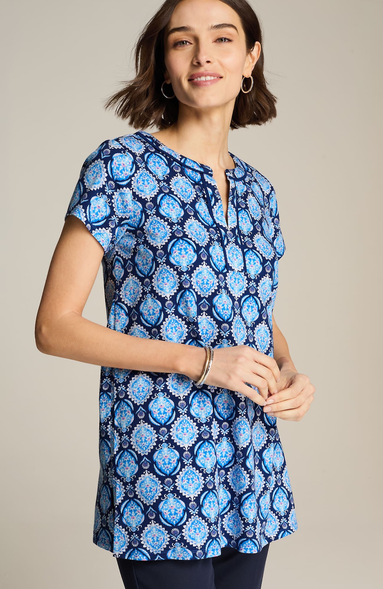 Jjill J.jill Piped Tunic