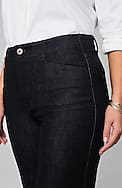 high-rise angled-pocket wide-leg jeans