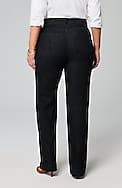 high-rise angled-pocket wide-leg jeans