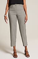 linen-stretch straight-leg crops