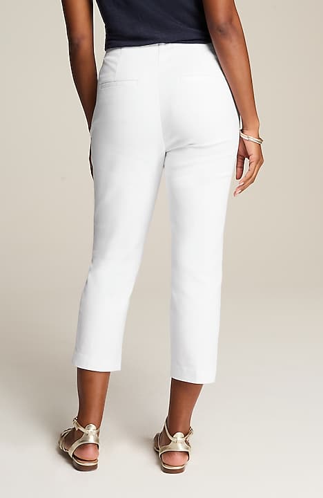 versatile cotton-stretch slim-leg capris