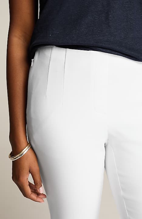 versatile cotton-stretch slim-leg capris
