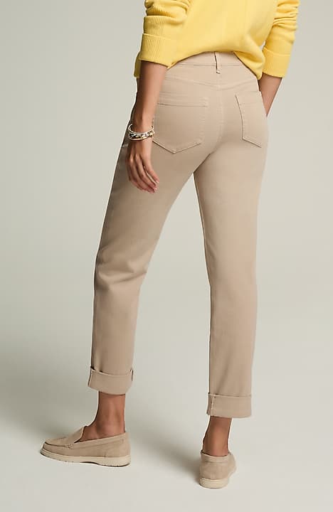 high-rise patch-pocket jeans