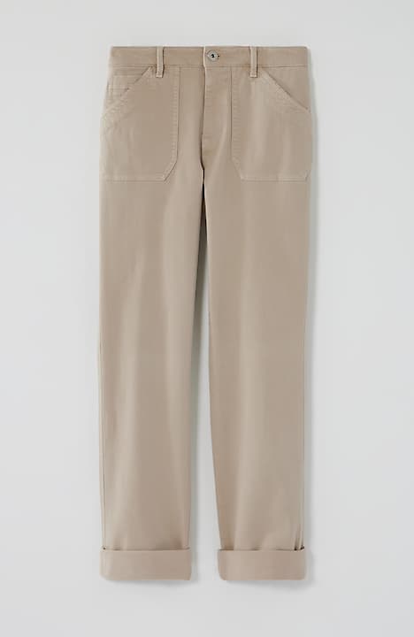 high-rise patch-pocket jeans