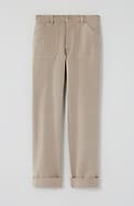 high-rise patch-pocket jeans