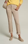 high-rise patch-pocket jeans