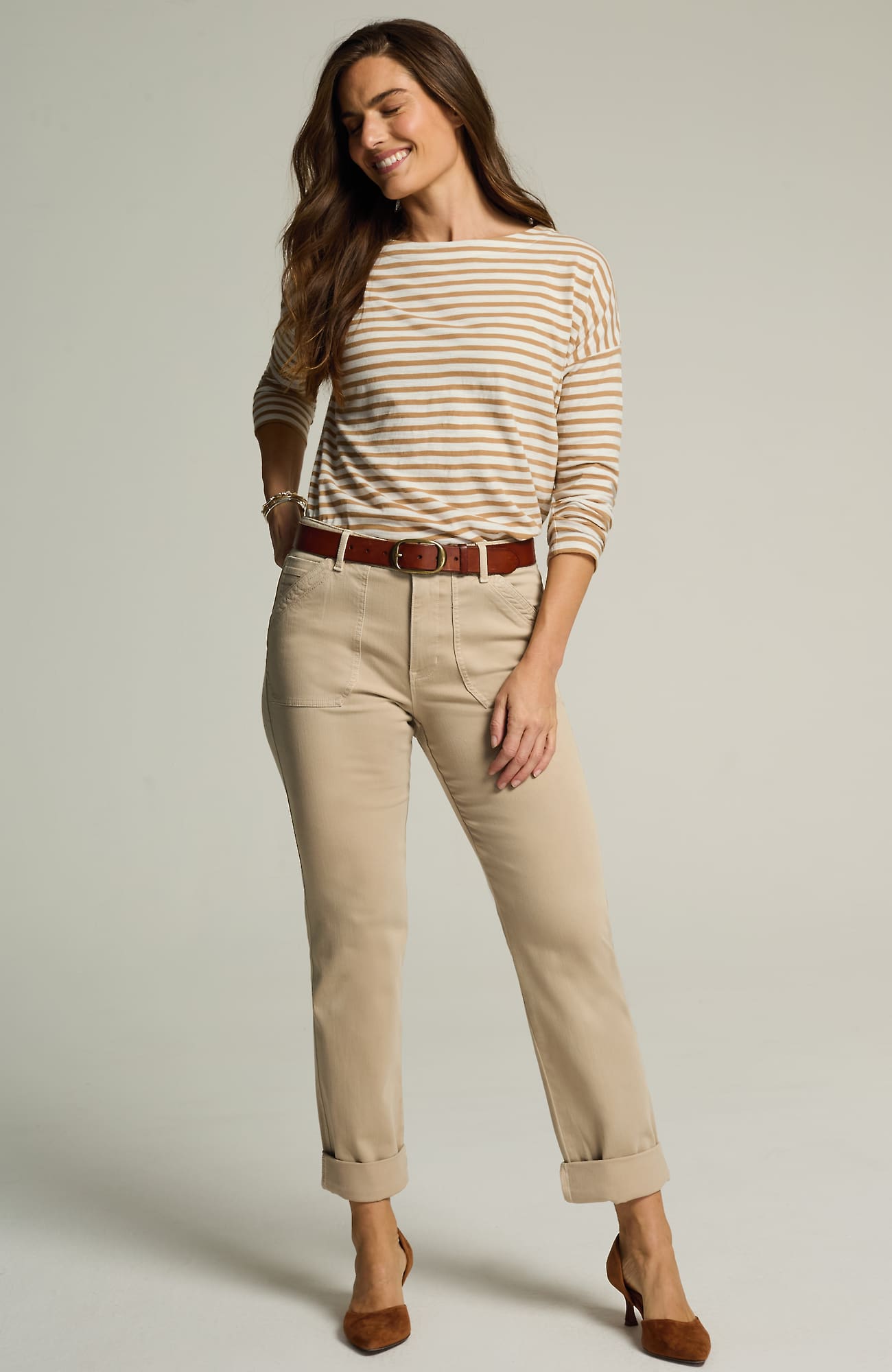 Jjill J.jill Curvy-fit Patch-pocket Jeans In Light Vintage Canvas