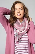 fringed plaid square scarf