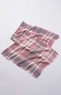 fringed plaid square scarf